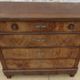 Antique chest of drawers with 4 drawers of Epoque Louis Philippe in solid walnut wood and walnut veneer - Totalme