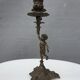 "Il mio bel foco" pair of candlesticks XIXth cherubs 3 torchieres