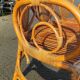 Rattan bench and cannage, vintage