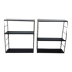 2 modular string wall shelves from the 60s, metal
