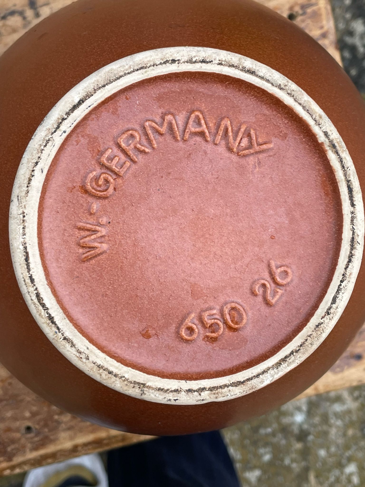 Vase w.germany 650-26  céramique fauve vintage