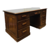 Flat desk with mahogany box in mahogany wood 20th century
