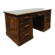 Bureau plat a caisson en acajou en bois d'acajou XX siècle