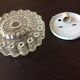 Round vintage bubbled glass ceiling light from the 60s and 70s