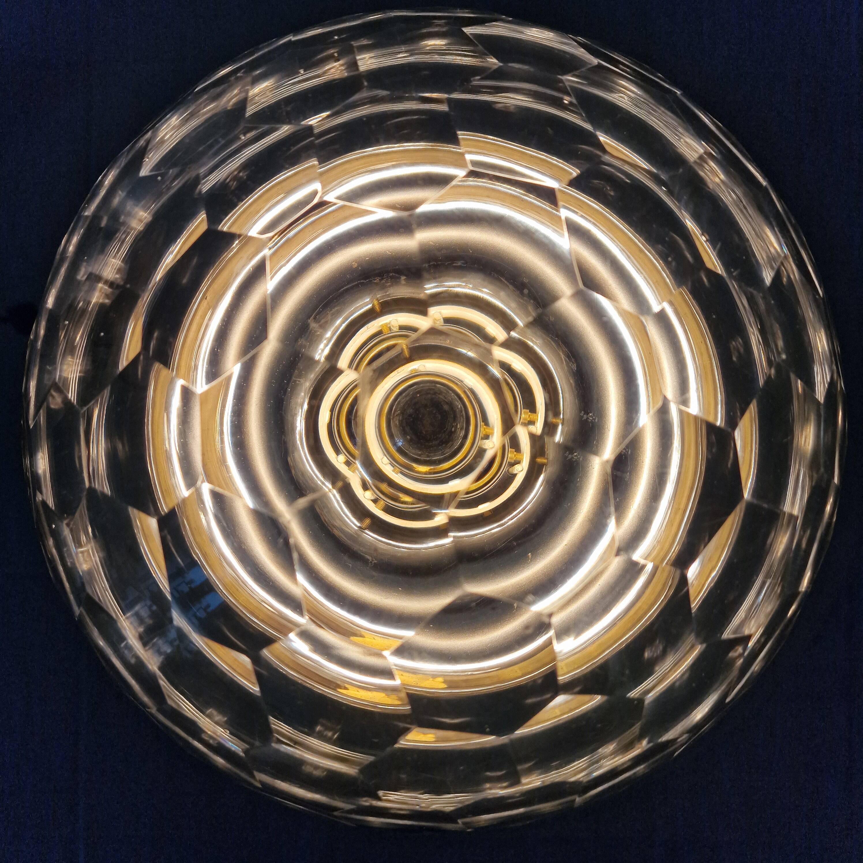 Lampe de table ou de plafond italienne attribuée à Pia Guidetti Crippa pour Lumi