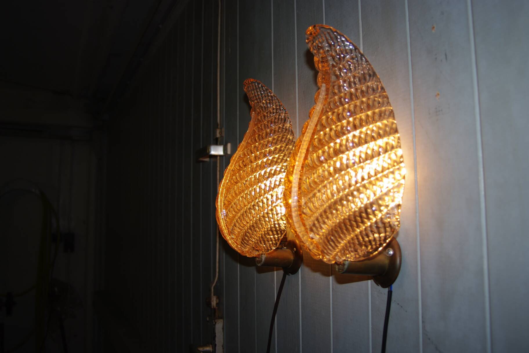 Pair of Murano glass wall lights by Toso & Barovier, 1960