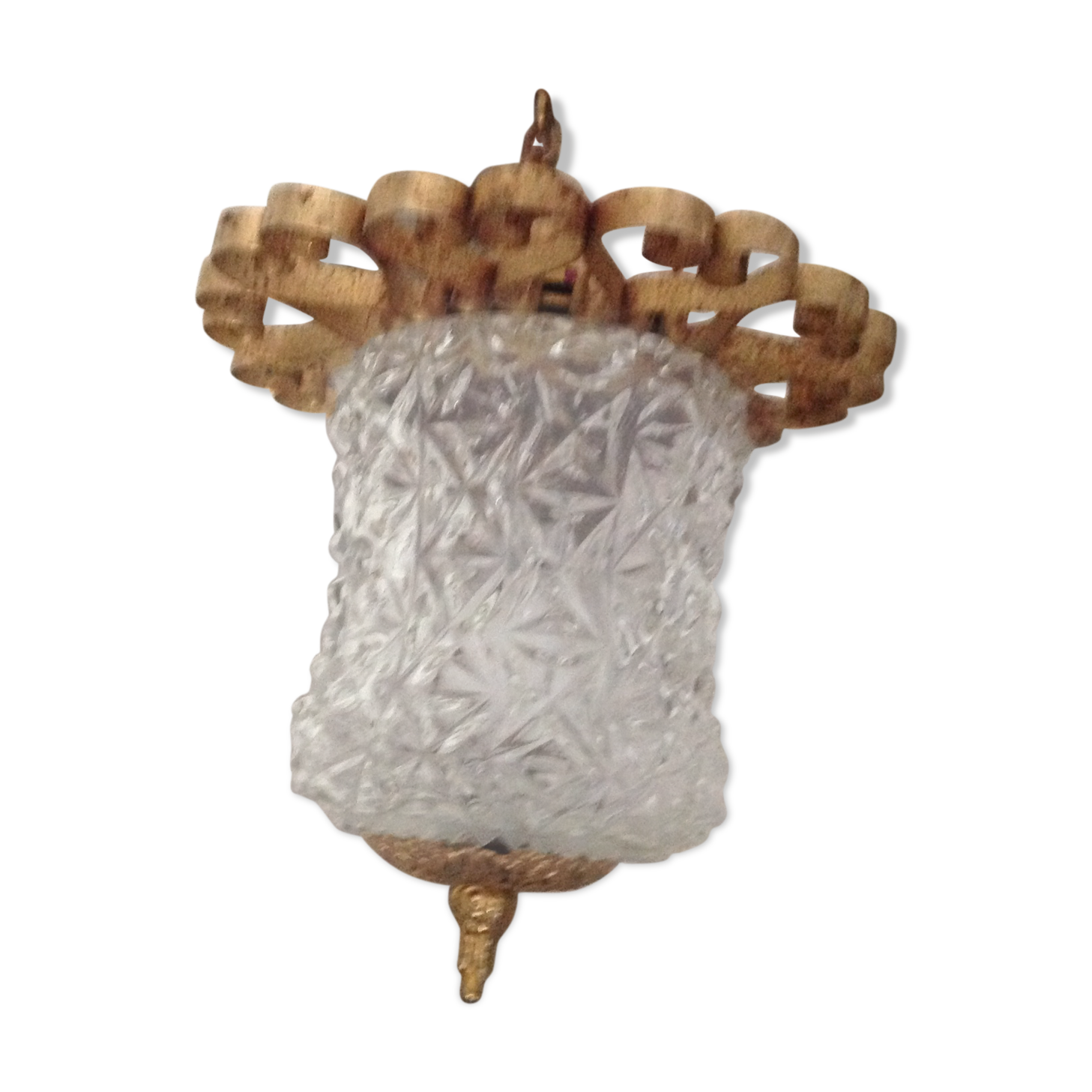 Glass and brass hanging