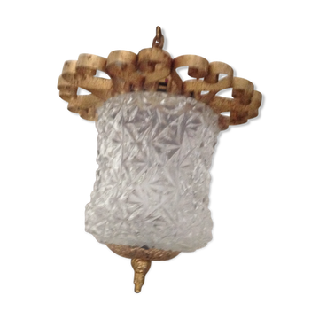 Suspension en verre et laiton