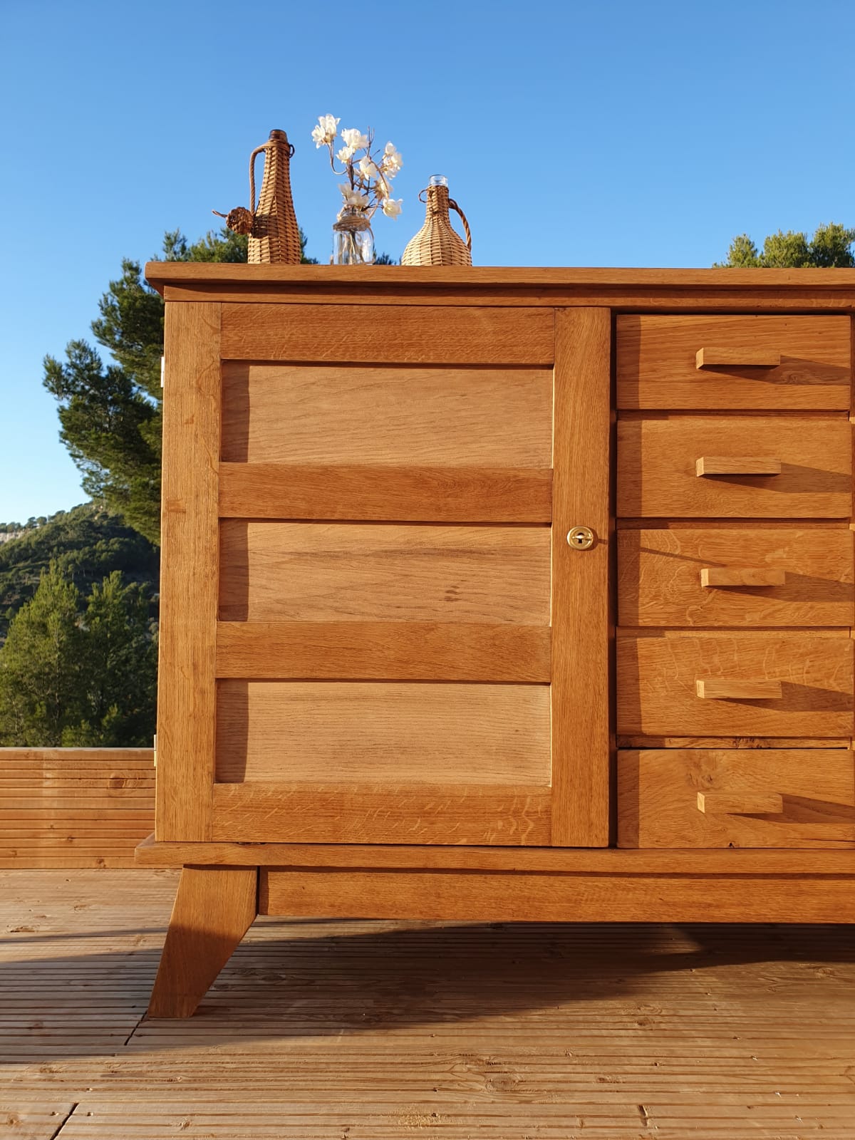 Buffet vintage pieds compas René Gabriel