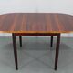1960s Danish extendable palisander dining table, 4 leaves, restored