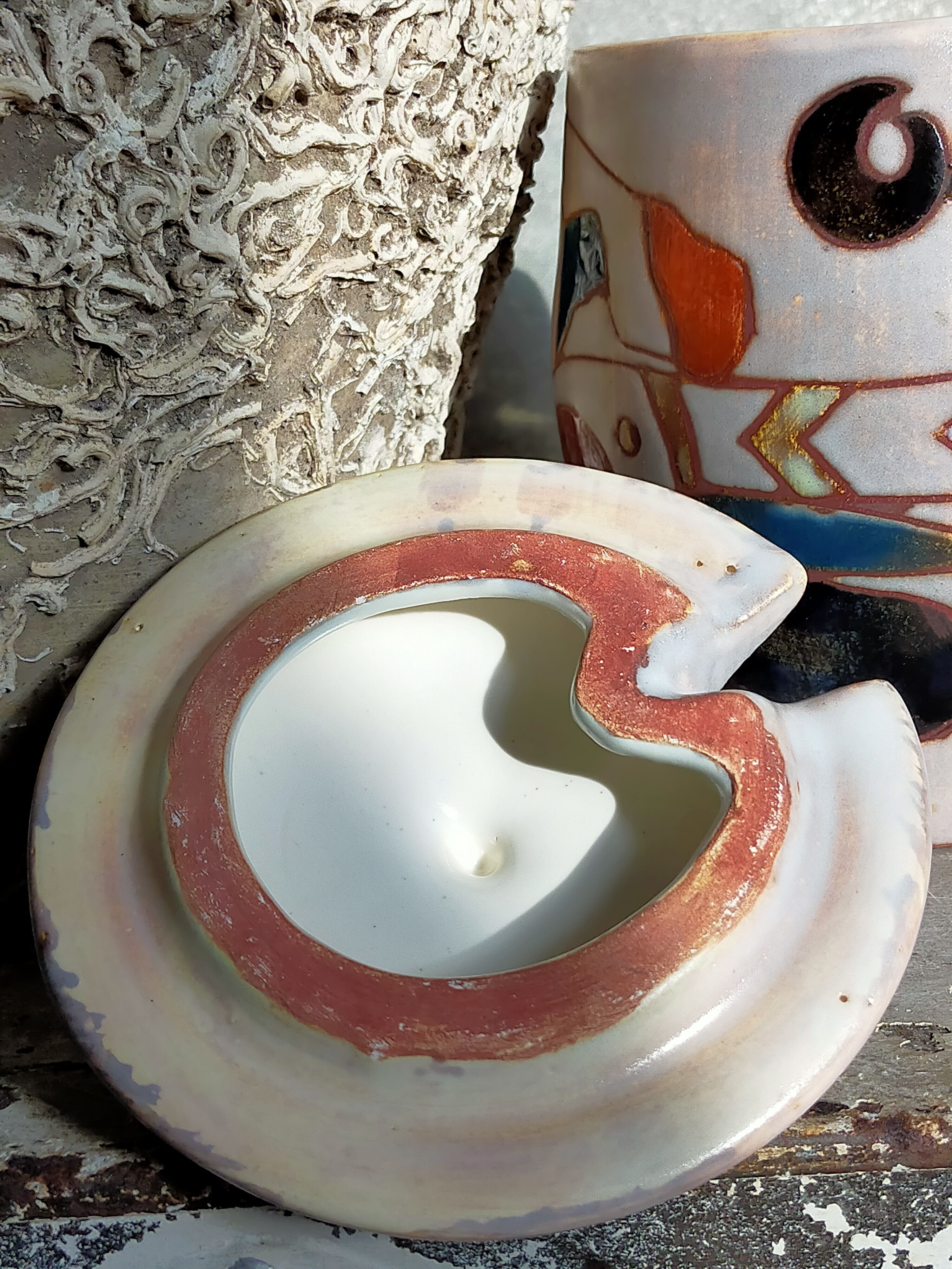 Ceramic pot by Marie-Christine Treinen Vallauris 1950s