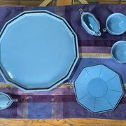 Art Deco tea service stamped Longwy