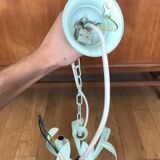 Green water metal chandelier