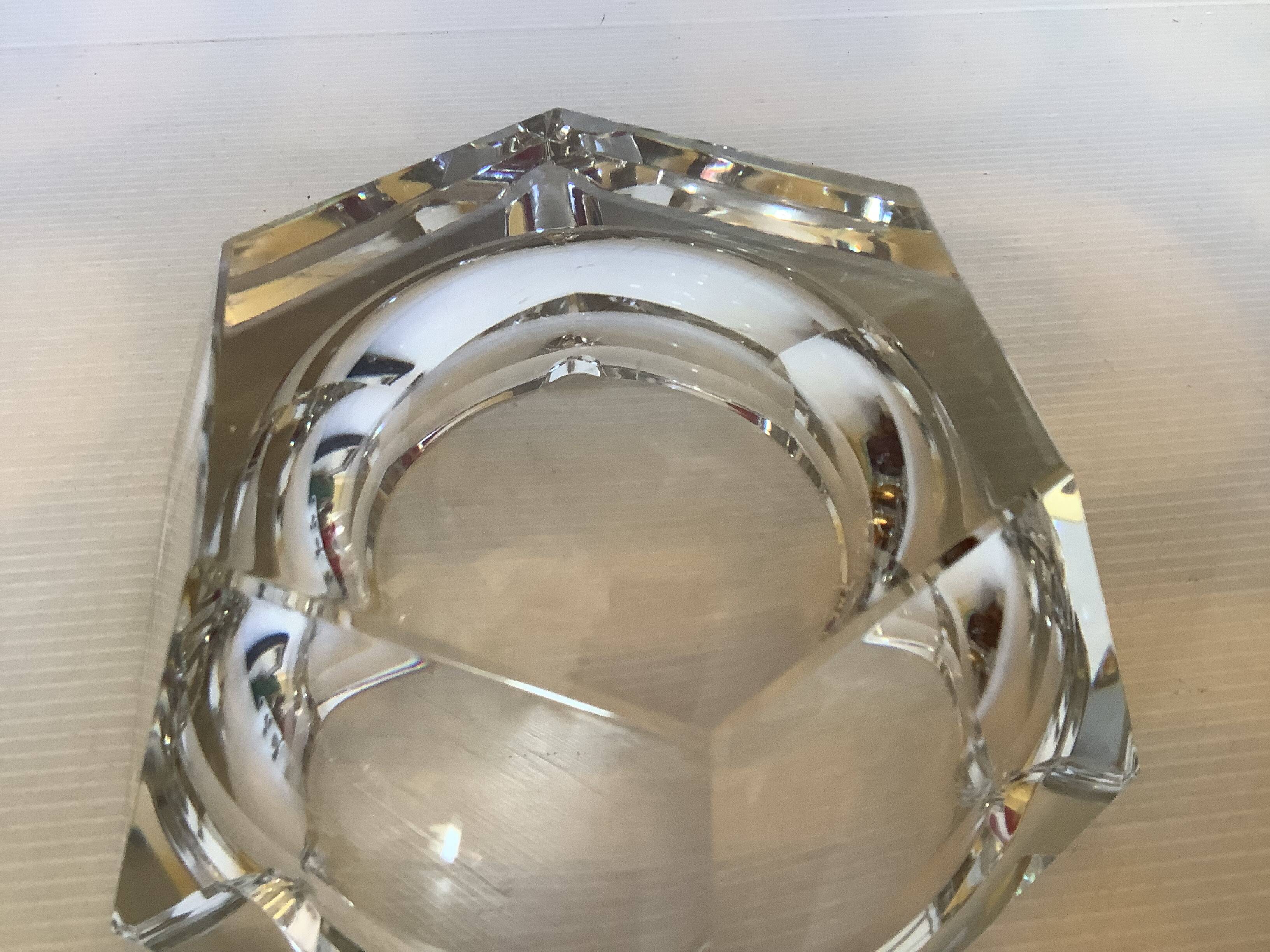 Large asymmetrical ashtray Val Saint Lambert pocket tray