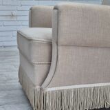 1970s, Danish vintage chair, furniture velour, ash wood, original condition.