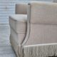1970s, Danish vintage chair, furniture velour, ash wood, original condition.