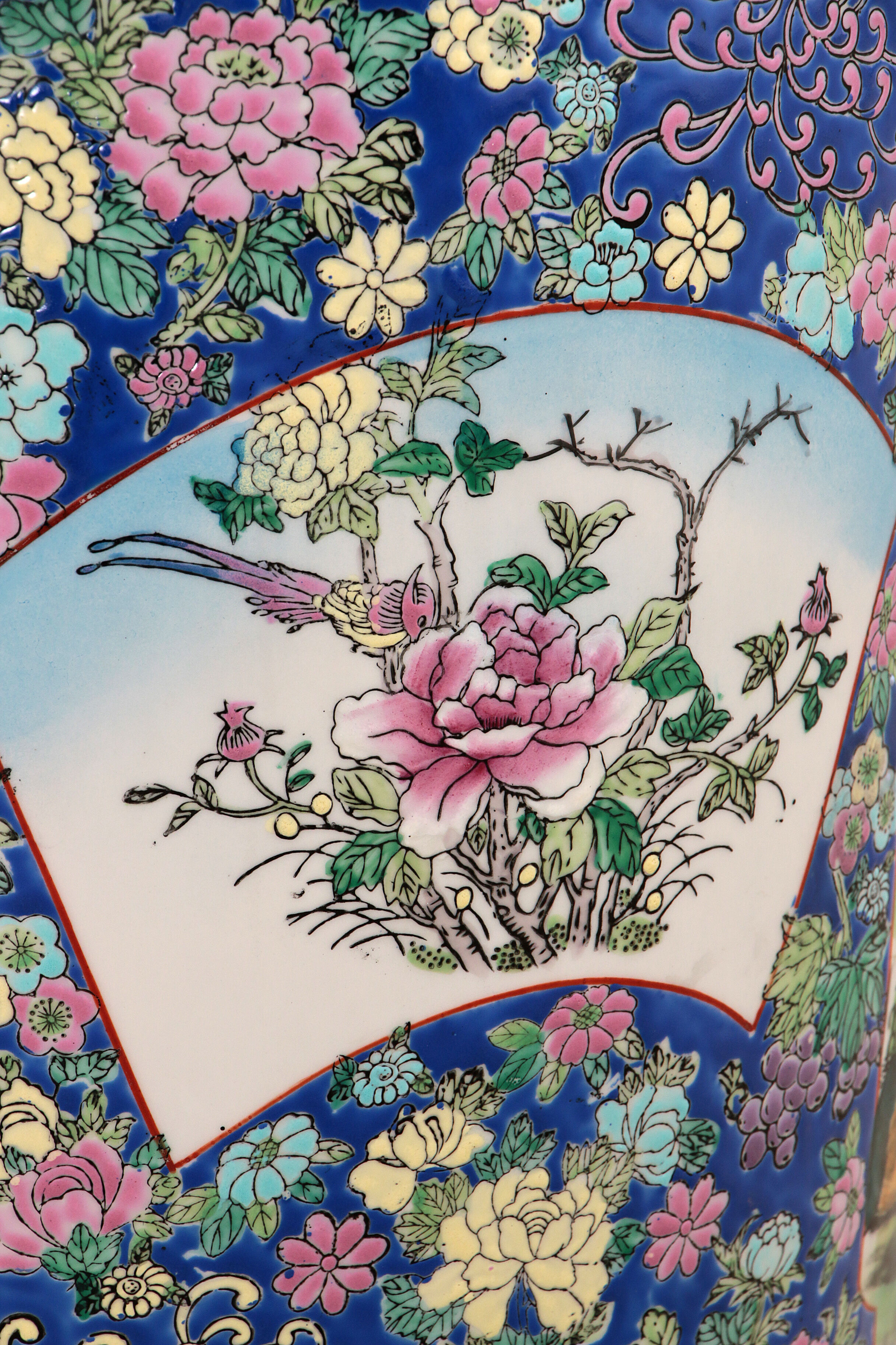 Old Chinese Ceramic Hand Painted Vase, 1920