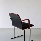 Black and red armchair by Yrjö Kukkapuro for Avarte, Finland, 1980s