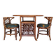 Salon de jardin en rotin console et deux fauteuils