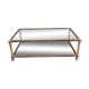 Table basse verre et miroir années 70/80