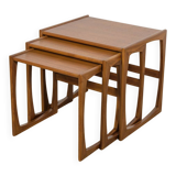Mid-century teak nesting tables by R. Benett for G-Plan, United Kingdom, 1970s, set of 3