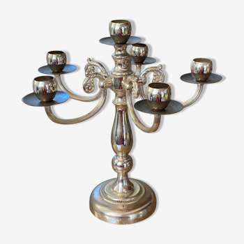 Silver metal candlestick