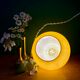 Vintage orange opaline suspension globe