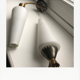 Pair of 50-60 bi-tone brass and bronze wall light