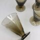 Lot de 4 verres à vin fumés
