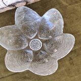 Oyster shaped glass salad bowl