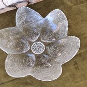 Oyster shaped glass salad bowl