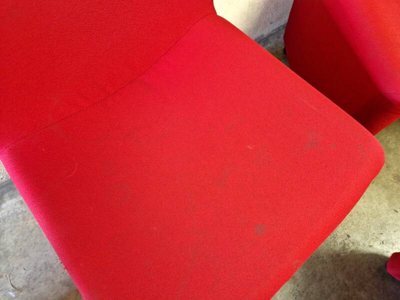 Arfa editor - Set of 4 red wool armchairs - 1980