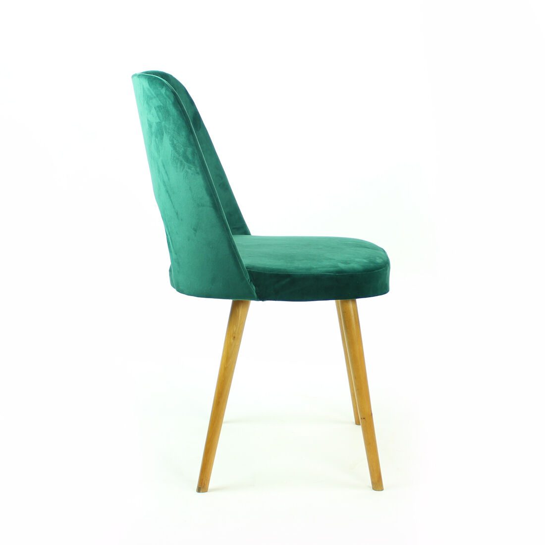 Dining Chairs By Oswald Haerdtl In Velvet For Ton, Czechoslovakia 1950s, Set Of 4