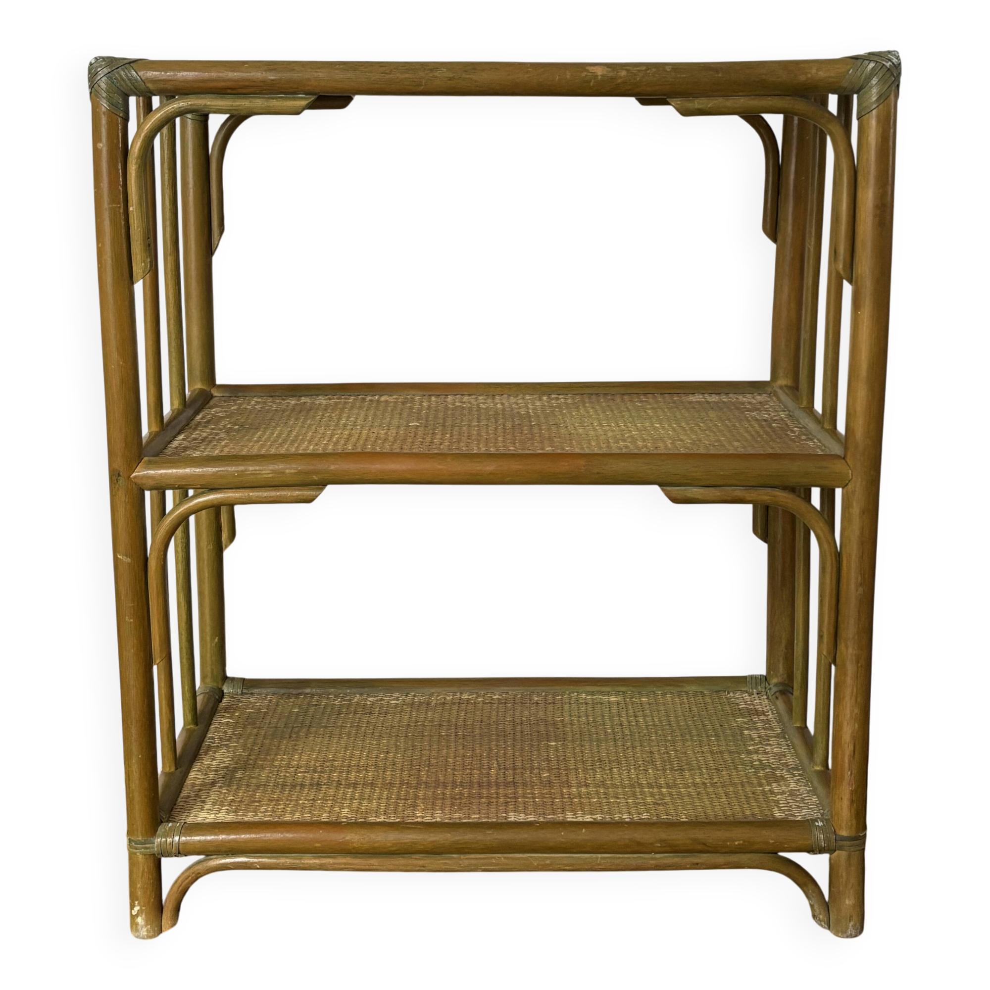 Rattan shelf