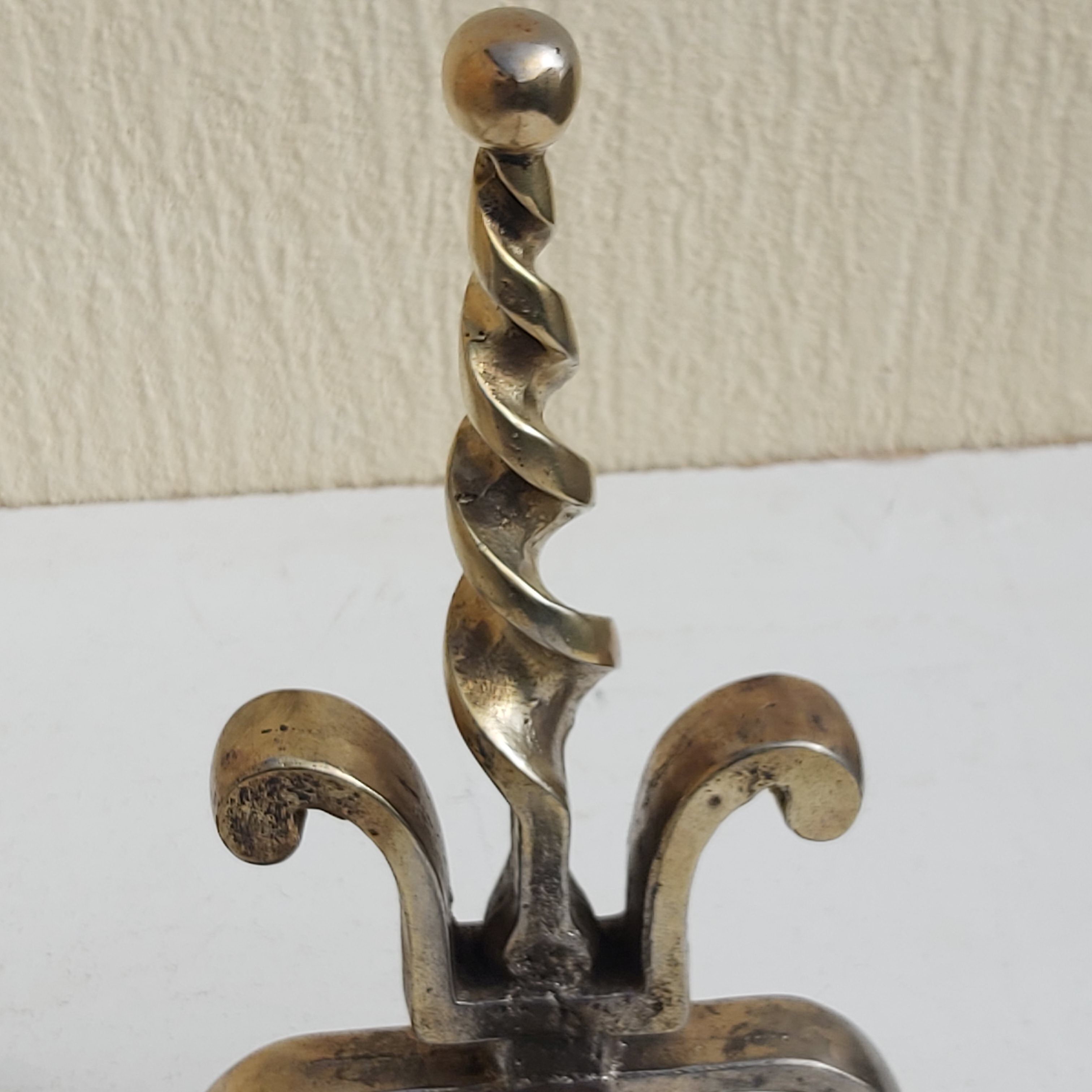 Pair of old bronze channels