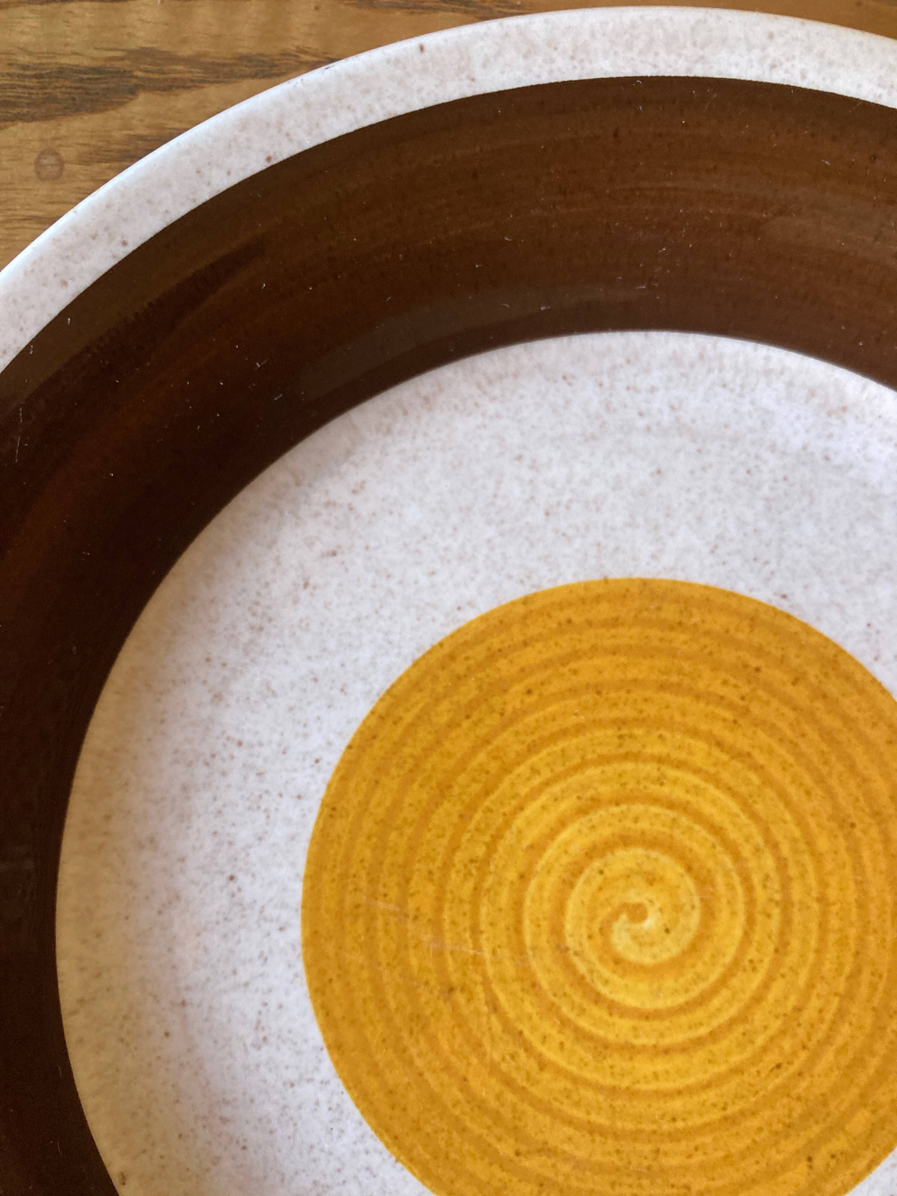 Pair of vintage Swedish Gefle plates, 1970s