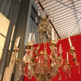 Bronze lustre and crystal 19th