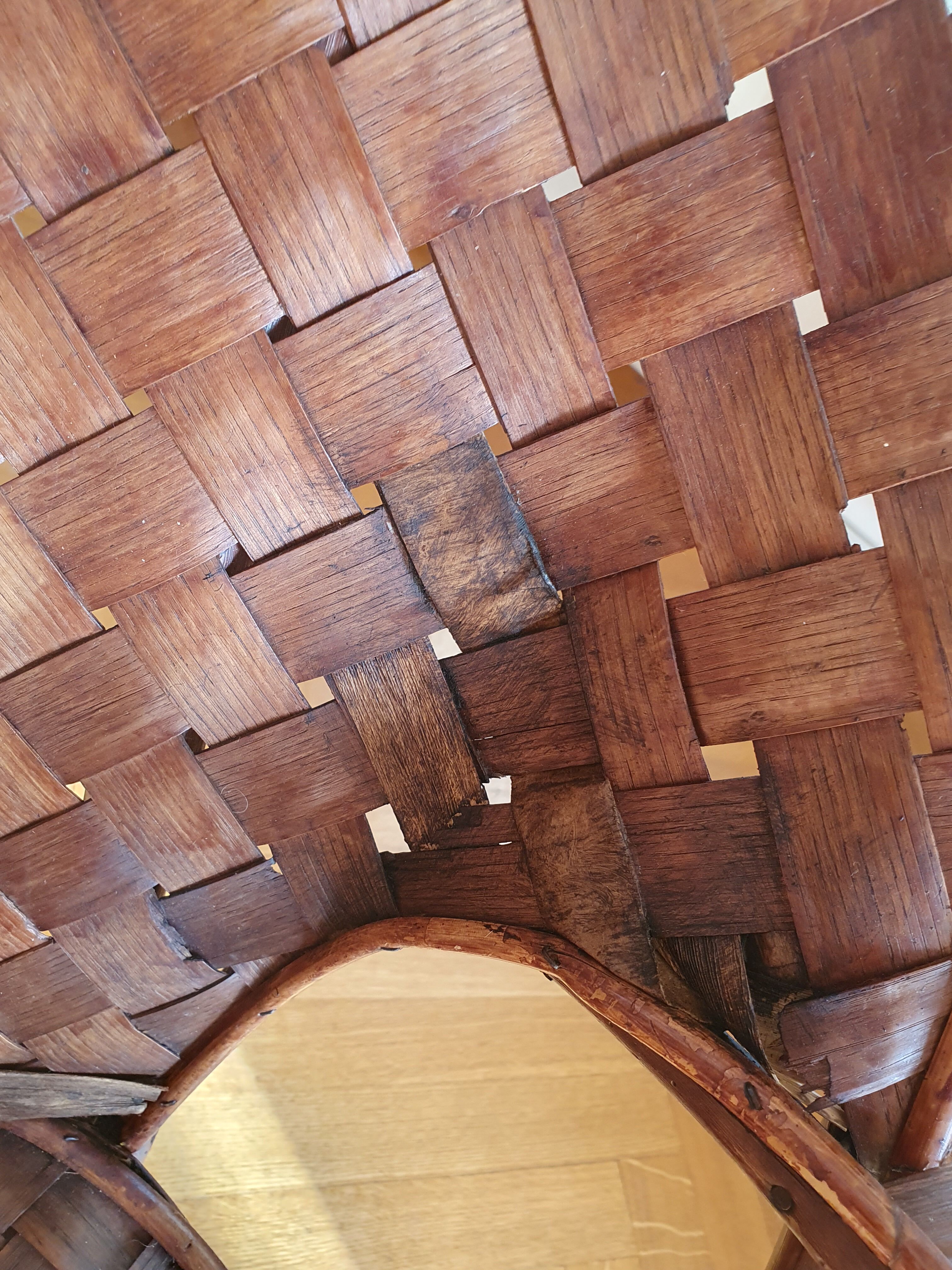 Pair of armchairs in chestnut