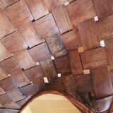 Paire de fauteuils en chataignier du limousin