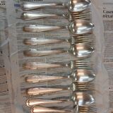 Set of 10 antique silver-plated cutlery