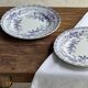 Set of 5 flat plates in earthenware with a lavender floral design H2 D22