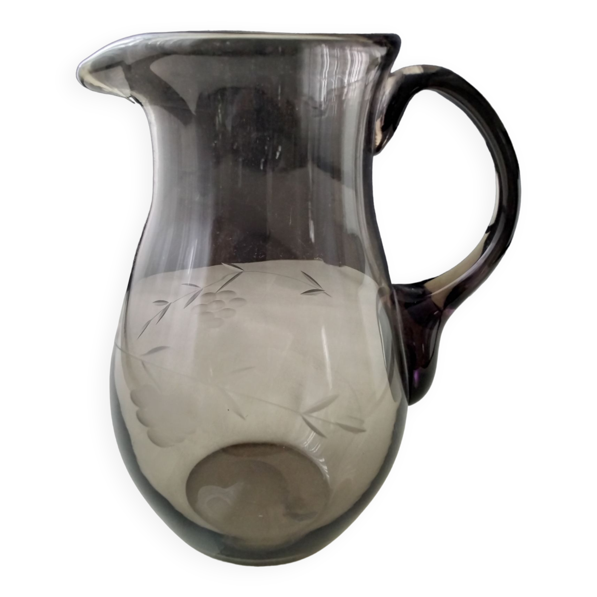 Vintage blown glass water decanter 1.4 L
