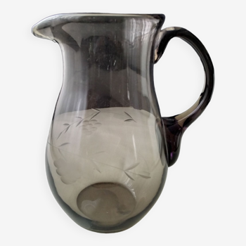 Vintage blown glass water decanter 1.4 L