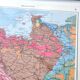 Brittany and Loire estuary map 43x43cm vintage from 1950