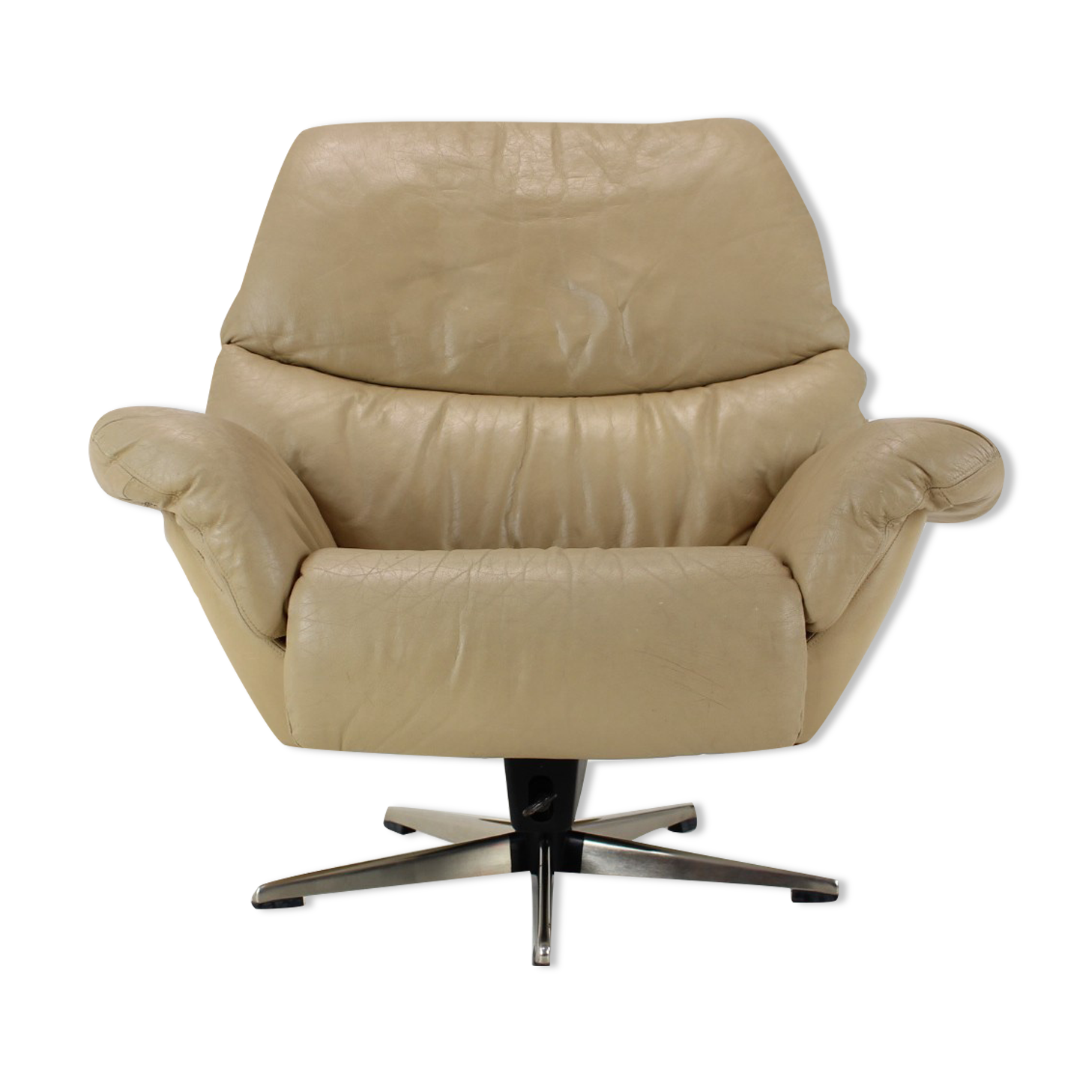 Large Scandinavian Adjustable Leather Armchair by Peem, 1970s, Finland