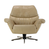 Fauteuil en cuir réglable scandinave par Peem années 1970, Finlande