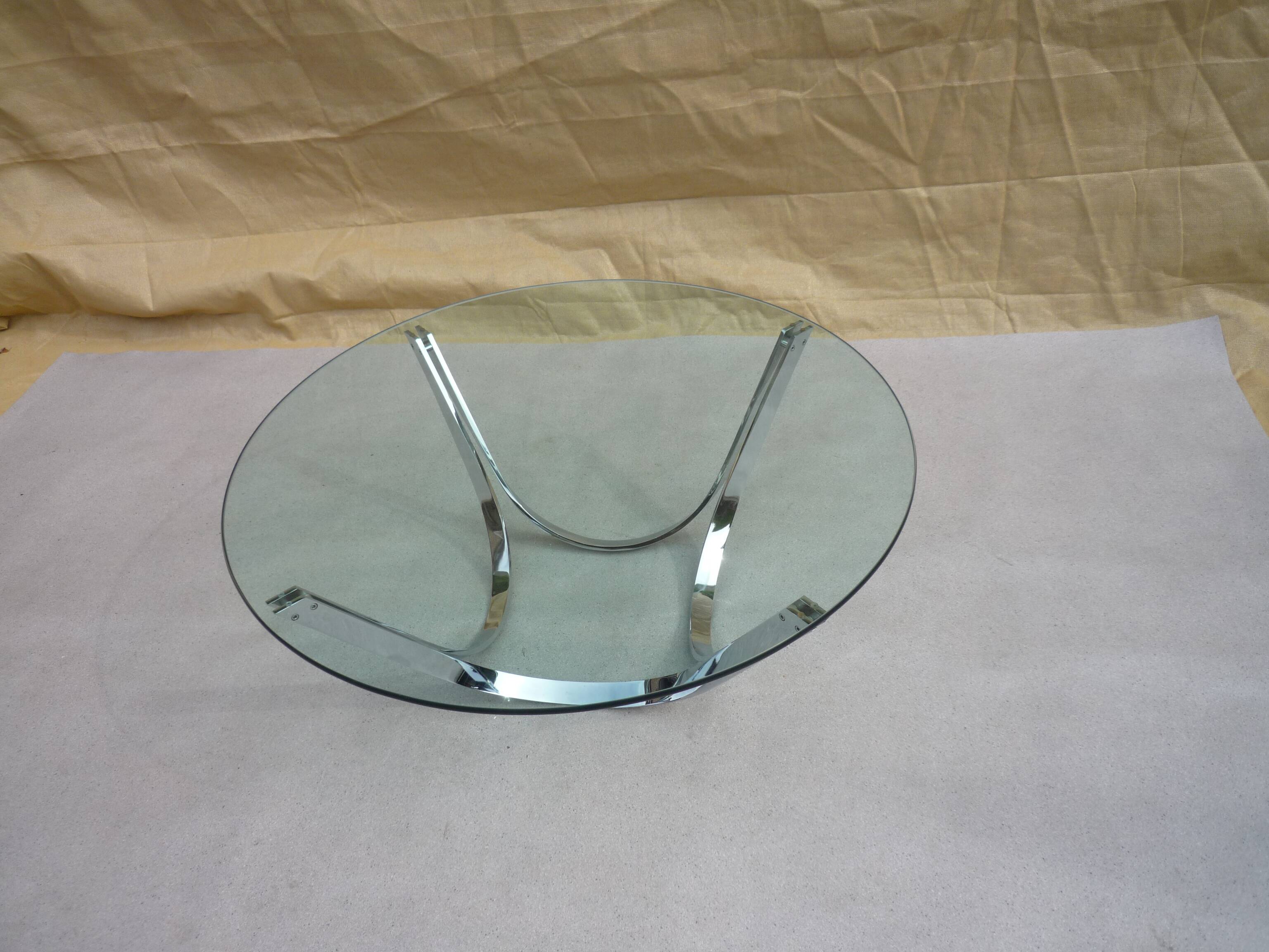 Knut Hesterberg coffee table Glass and steel