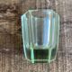 Set of 6 antique liqueur glasses moser moulded uranium glass beryl art deco