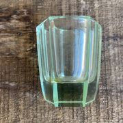 Set of 6 antique liqueur glasses moser moulded uranium glass beryl art deco