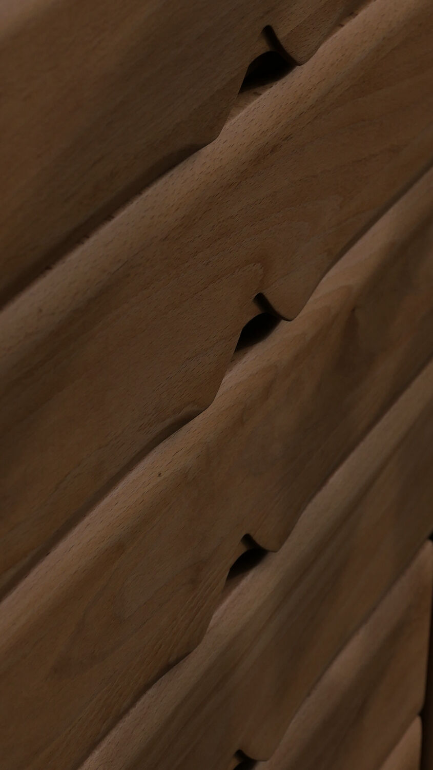 High chest of drawers in solid elm from Maison Seltz